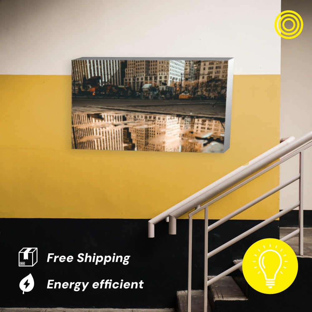 Textile light box – outdoor, single-sided, illuminated