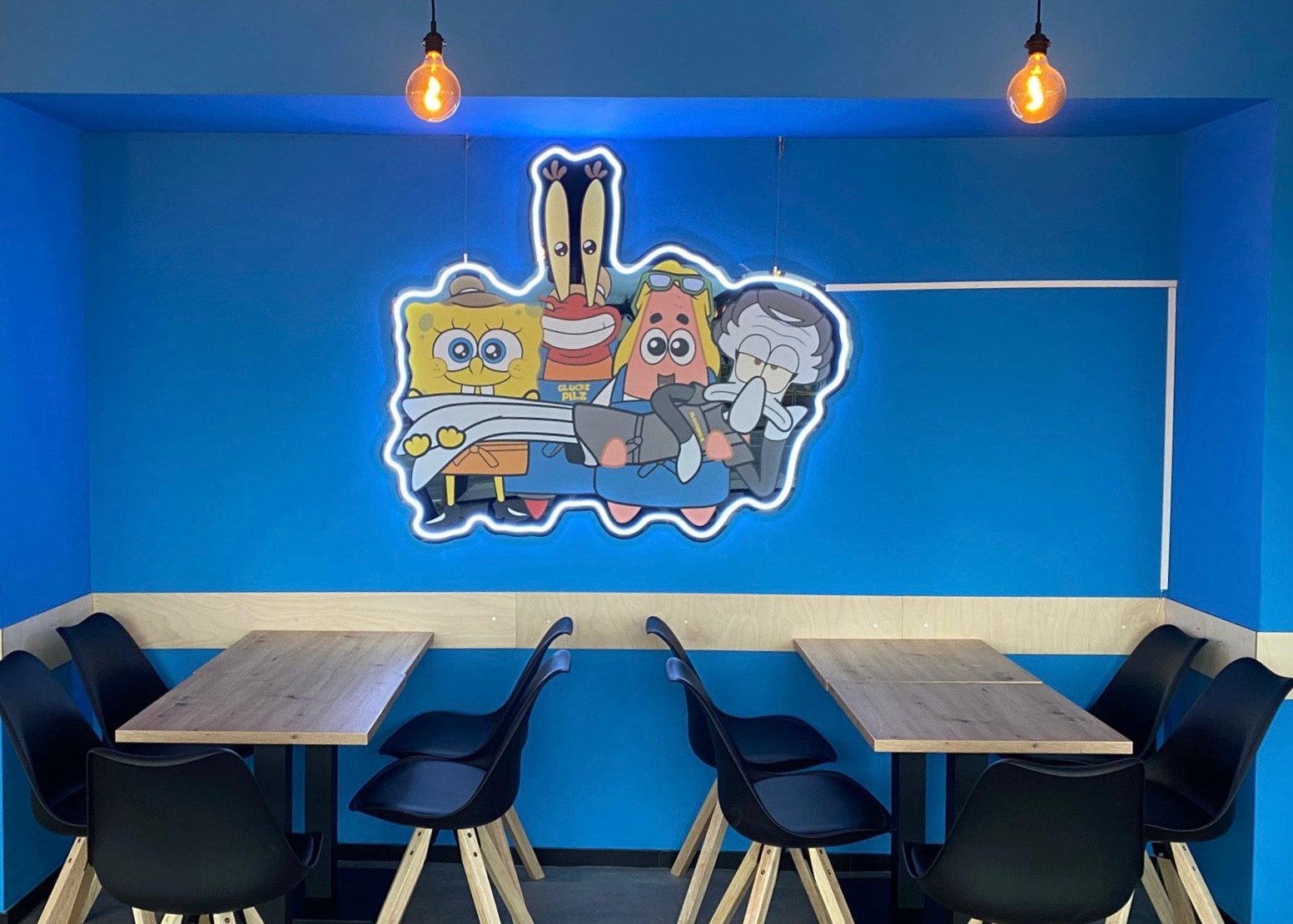 LED Neon Schild mit Spongebob, passend für Glückspilz